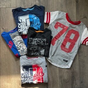 Diesel Kids Short Sleeve Tees - Navy, Black, Gray, Red
